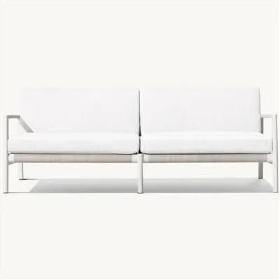 White Metal Outdoor Sofa